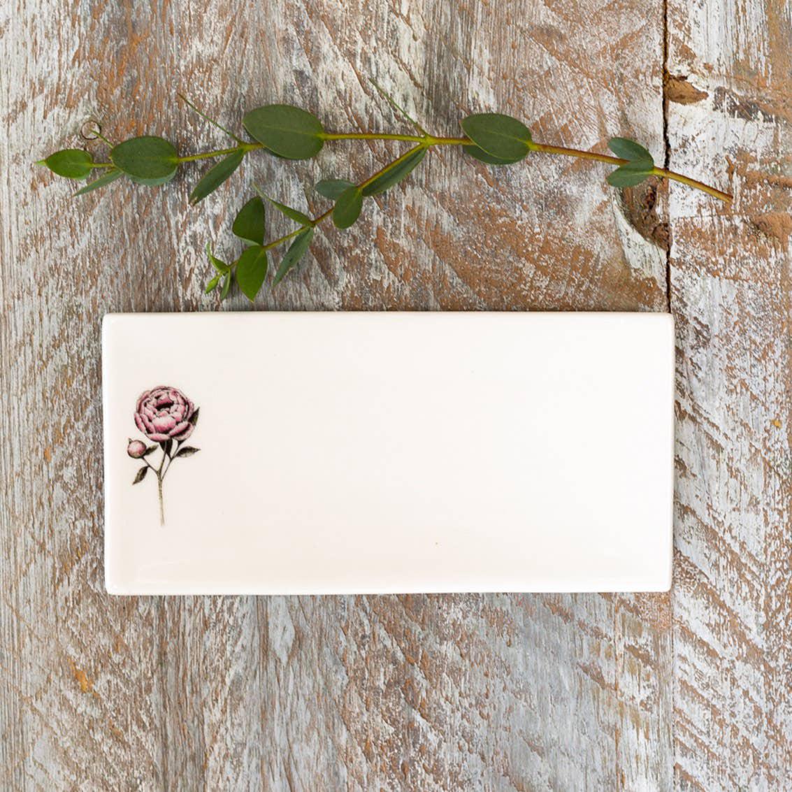 Peony Rectangular Soap Dish